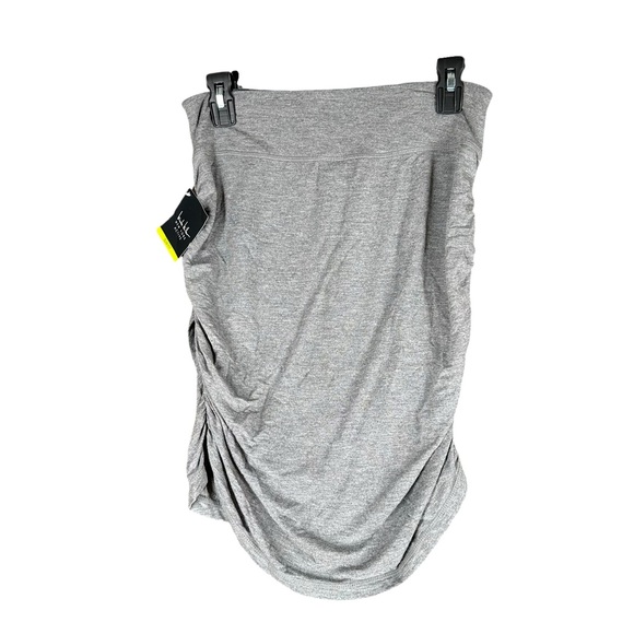 Nicole Miller NWT Women’s S Small Gray Drapey Ruched Stretch Skirt Active - Picture 2 of 14